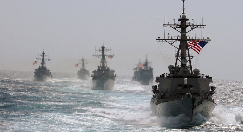 US Navy guided-missile destroyers and guided-missile cruisers