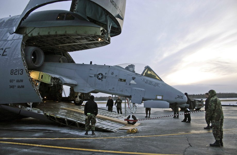 Hauling an A-10 is no problem.