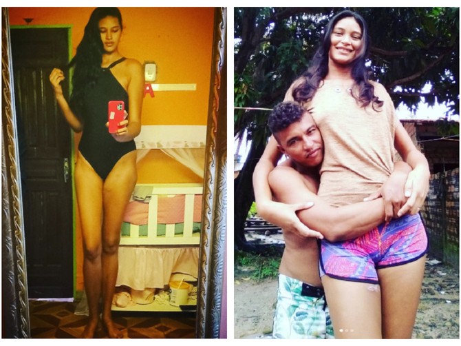 Najviša žena u Brazilu pronašla sreću pored 35 cm nižeg muža foto: Instagram/elisane_oficial 