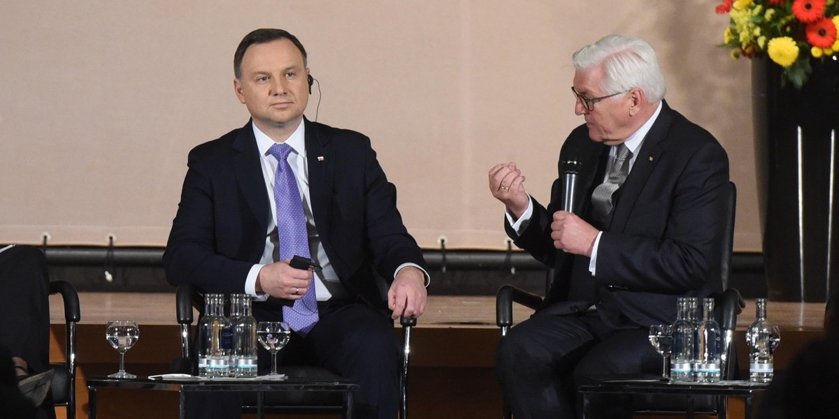 Andrzej Duda i prezydent Niemiec Frank-Walter Steinmeier 