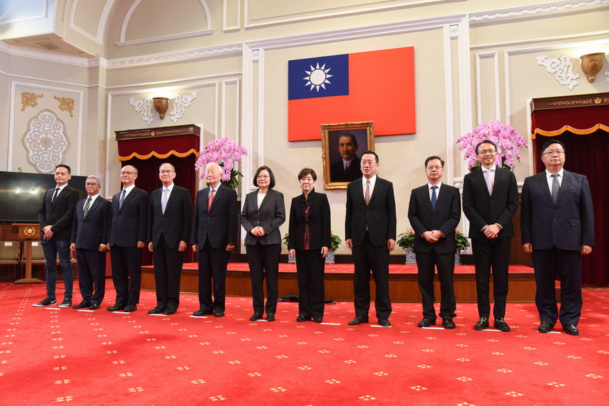 Prezydent Tajwanu Tsai Ing-wen po mianowaniu założyciela TSMC Morrisa Changa przedstawicielem Tajwanu na spotkanie liderów forum Asia Pacific Economic Cooperation (APEC), 2020 r.