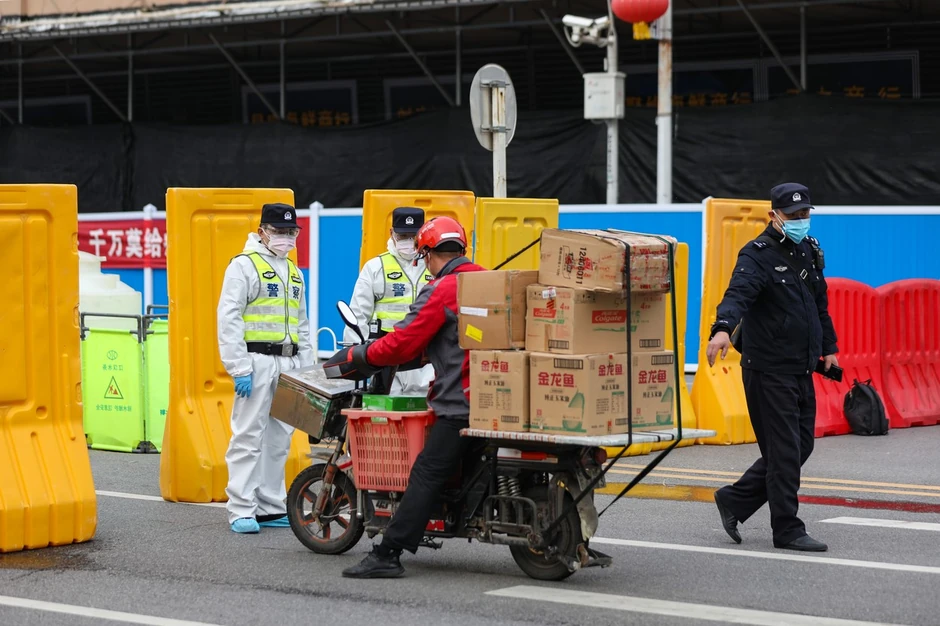 Policija je blokirala sve prilaze pijaci Huanan