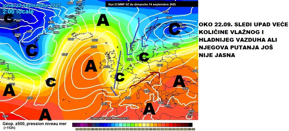 Promena vremena od 22 septembra