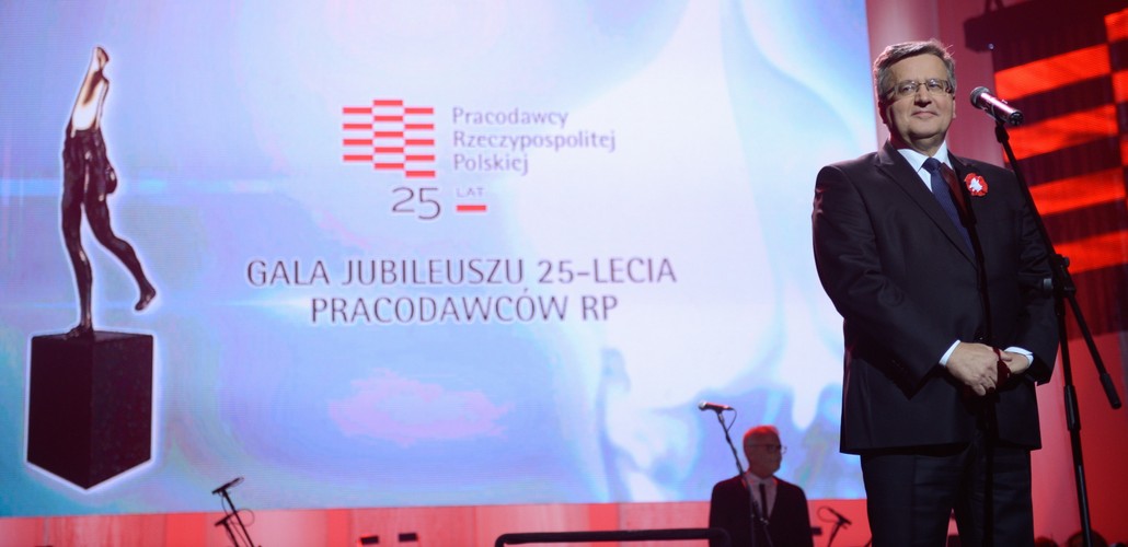 Prezydent Bronisław Komorowski podczas uroczystości