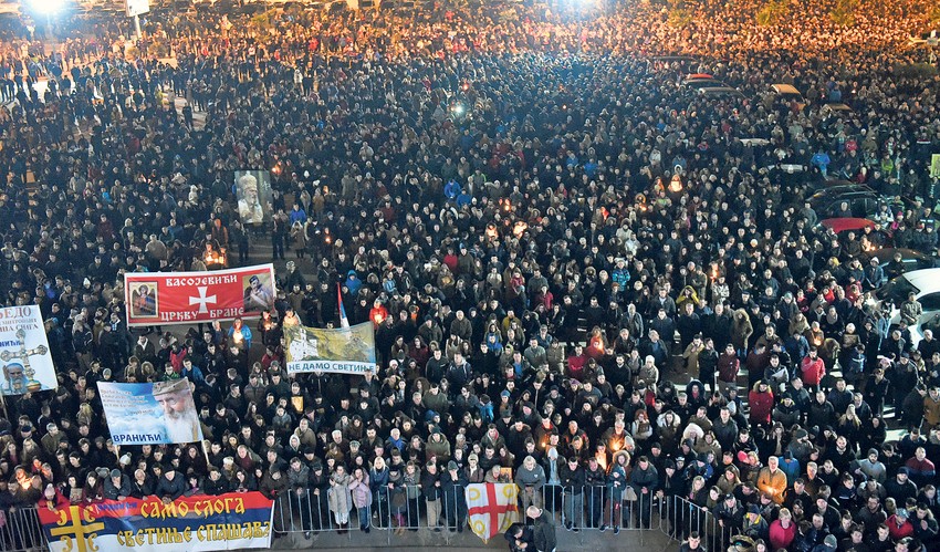 Građani protestuju protiv Zakona o slobodi veroispovesti