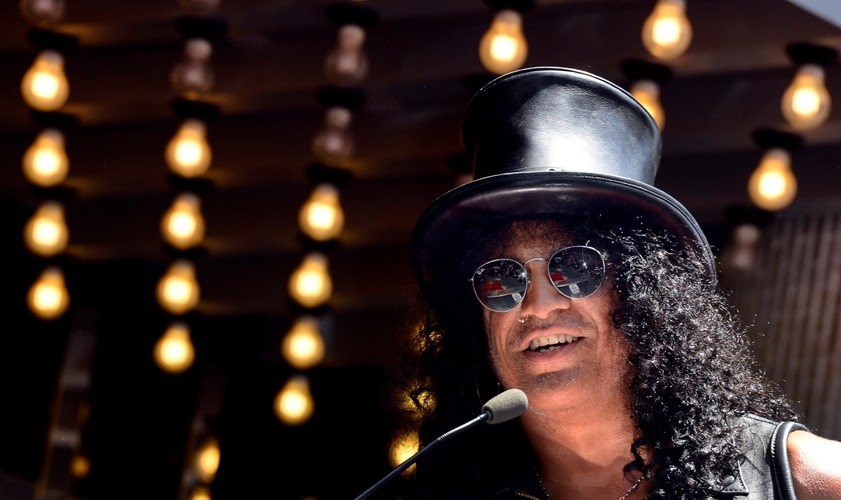 Slash podczas ceremonii w Hollywood