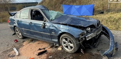 Szokujący wypadek bmw. Jedna rzecz zamieniła kabinę kierowcy w miazgę. Metr dalej i by żył