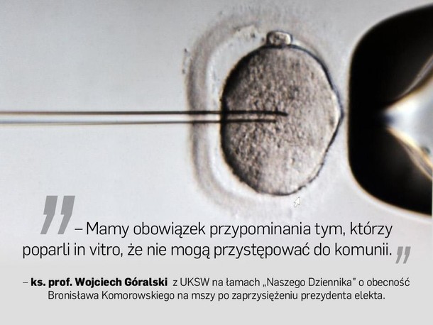 In vitro Kościół katolicki religia polityka zapłodnienie bezpłodność