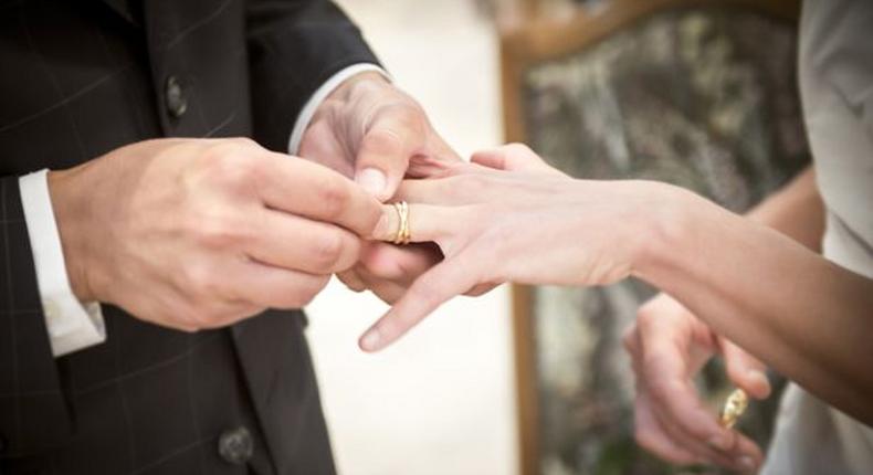 Wedding ring exchange