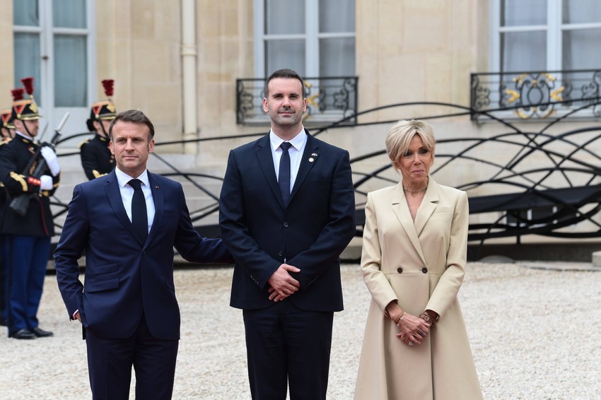 Milojko Spajić, Emanuel Makron, Brižit Makron