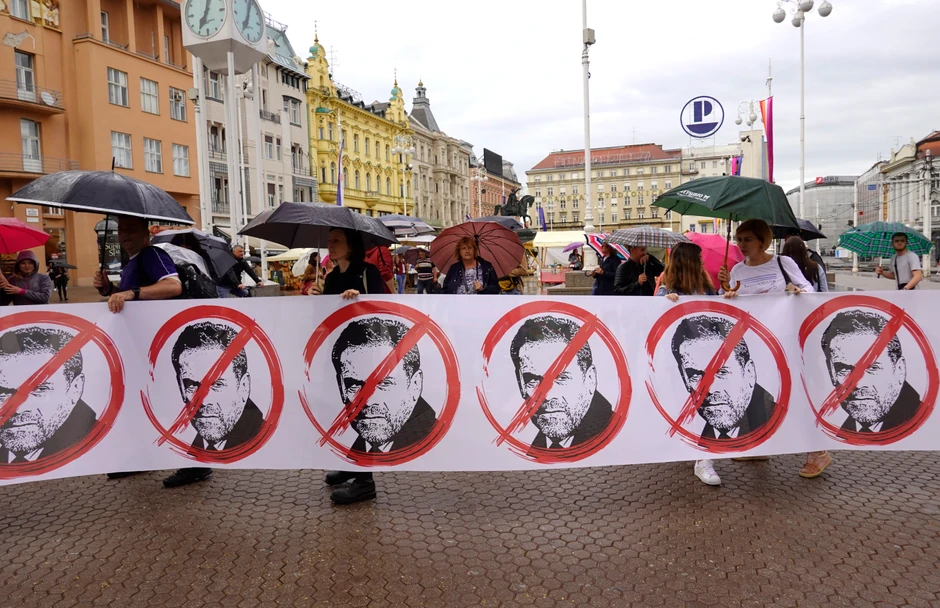 Protest protiv Bandića u Zagrebu u junu