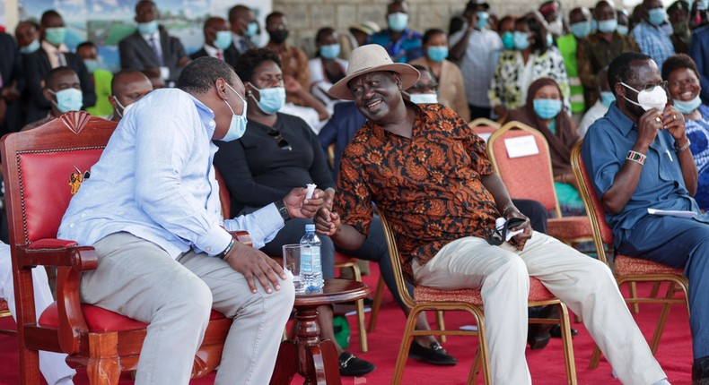 President Uhuru Kenyatta and ODM Party leader Raila Odinga 