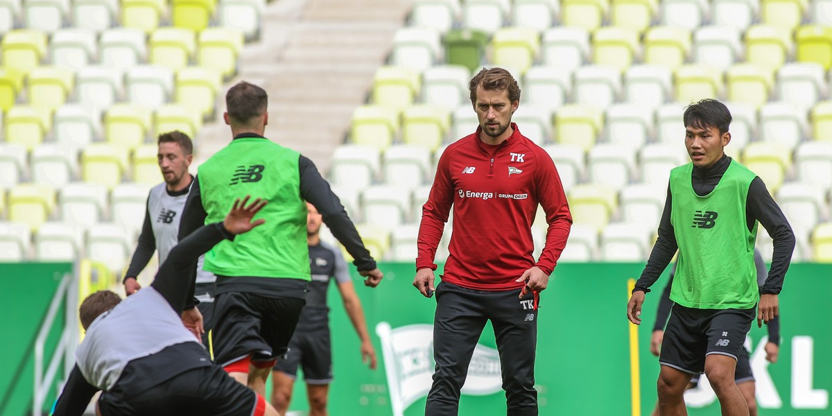 Pilka nozna. PKO Ekstraklasa. Lechia Gdansk. Trening. 01.09.2021