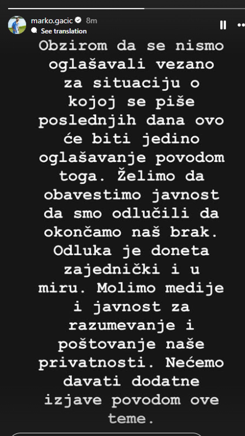 Marko Gačić objava