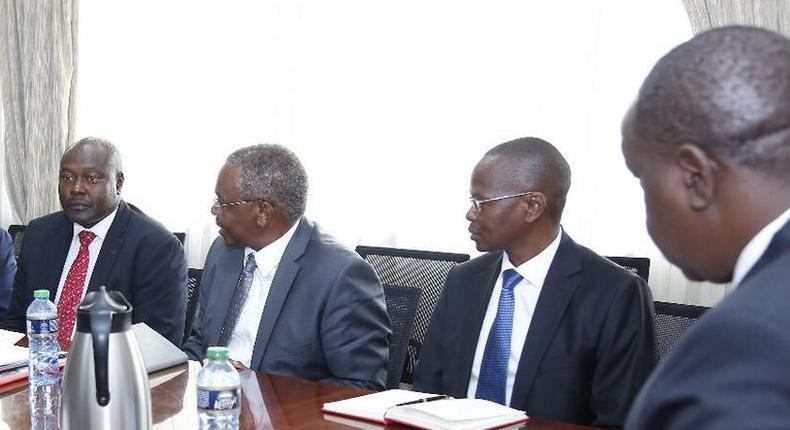 NTSA boss Francis Mejja during meeting with Interior CS Fred Matiang'i (Twitter)