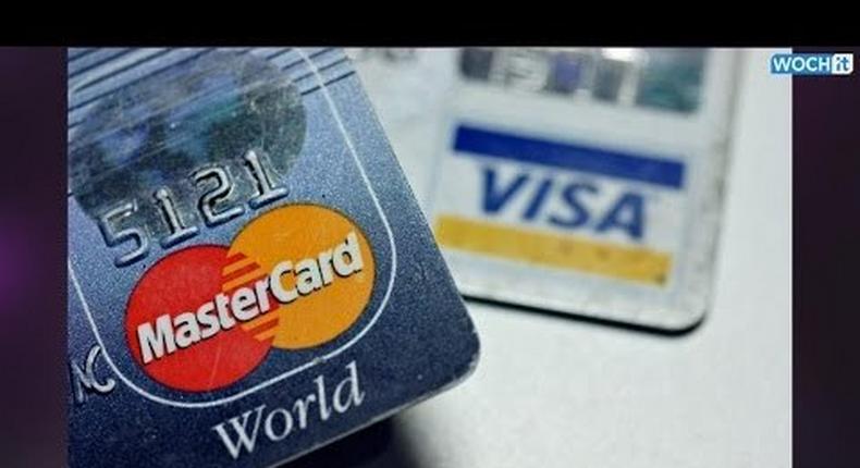 Mastercard and Visa cards