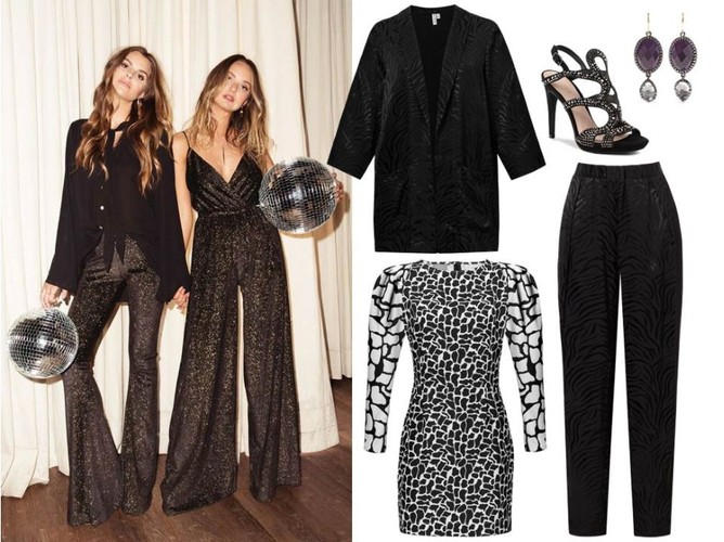 STYLIZACJE na sylwestra: garnitur - Cotton Club/ cottonclub.pl, sukienka - COSEL/ cosel.moda, buty- Menbur/menbur.pl, pozostałe dodatki - TK MAXX