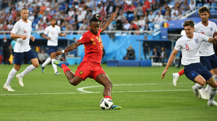 Michy Batshuayi az Anglia-Belgium mérkőzésen /Fotó: Northfoto