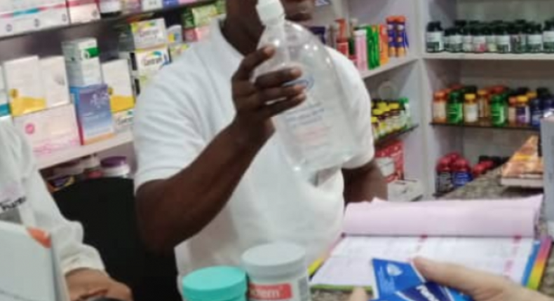 A Nigerian woman recently bought a bottle of sanitiser at a Lagos pharmacy store for almost N20,000.  (TheCable)