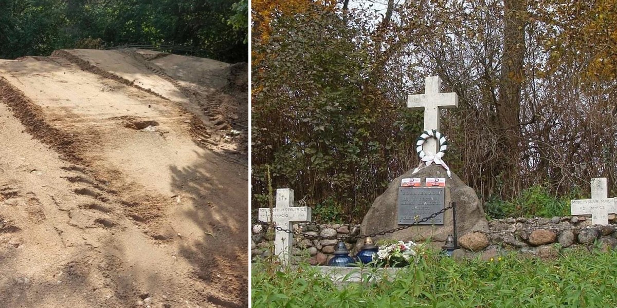 Na terenie polskiej mogiły znajdowały się 22 krzyże. Nie został po nich ząden ślad.