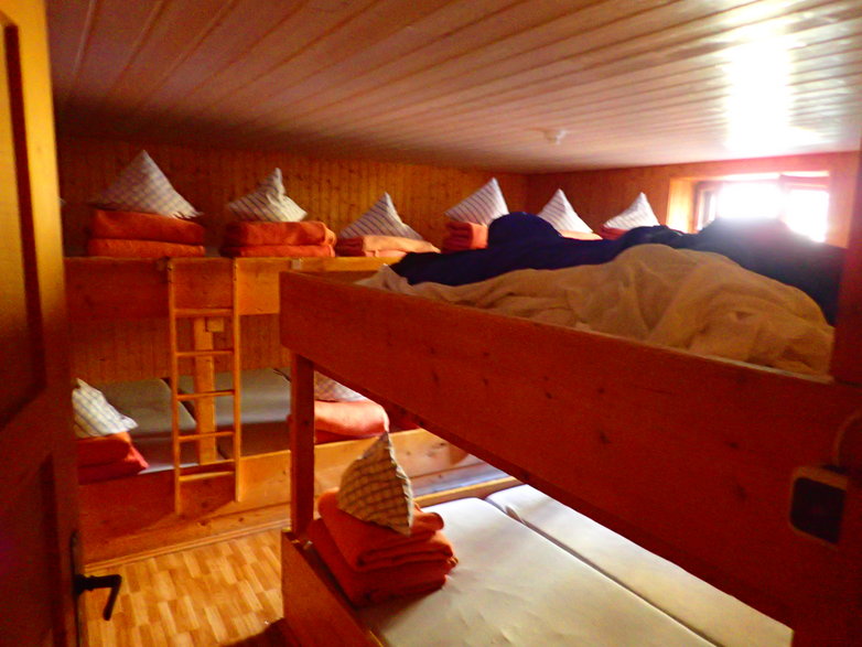 Sypialnia w winter roomie Kemptner Hütte
