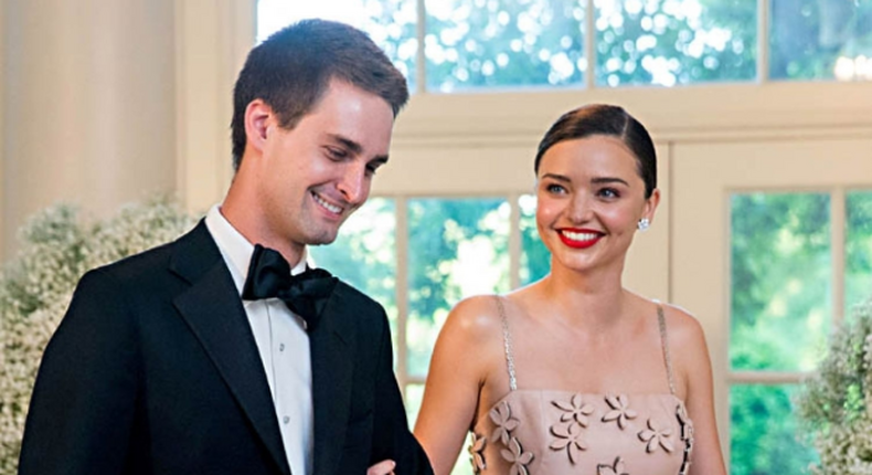 Miranda has married the 26-year old CEO of Snapchat