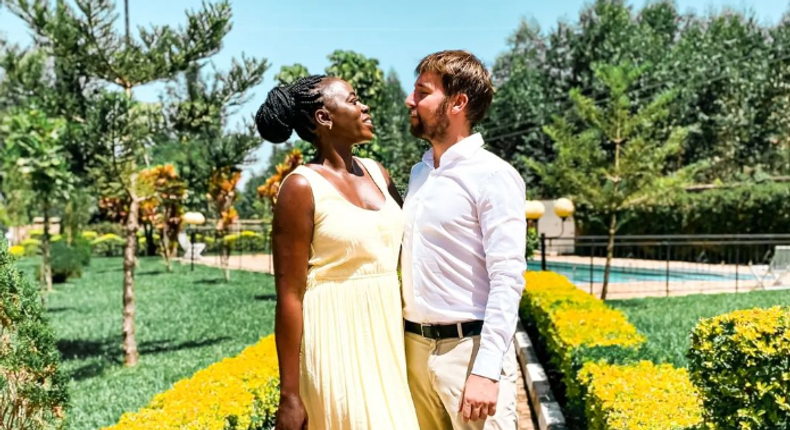 Akothee with her fiancé, Dennis 'Omosh' Schweizer