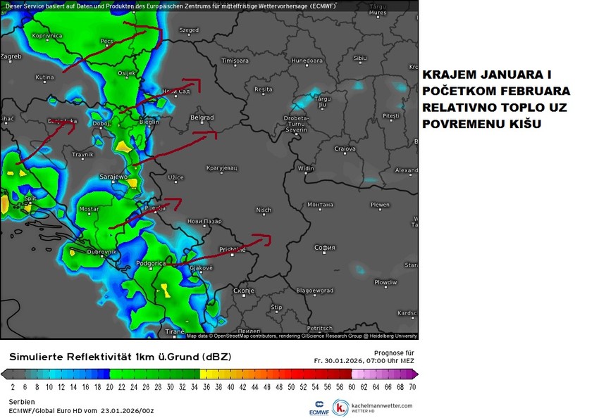 Čubrilo poručuje da će krajem januara i početkom februara biti relativno toplo