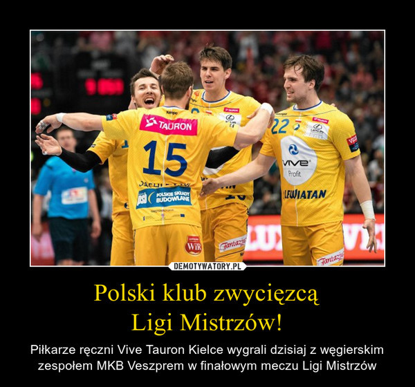 W finale Ligi Mistrzów piłkarzy ręcznych Vive Tauron Kielce pokonał MKB Veszprem - memy po meczu