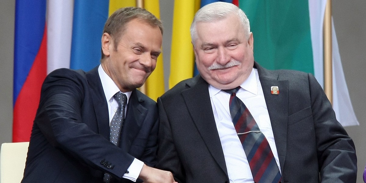 Donald Tusk i Lech Wałęsa