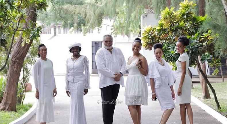 JJ Rawlings with wife and beautiful daughters