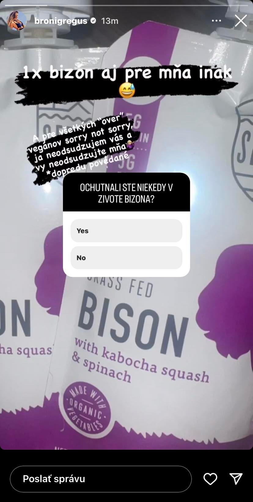 Broňa Cimmarová ochutnala detskú taštičku z bizóna!