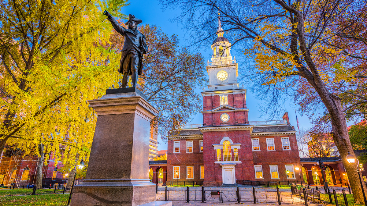 Independence Hall w Filadelfii: Deklaracja Niepodległości USA