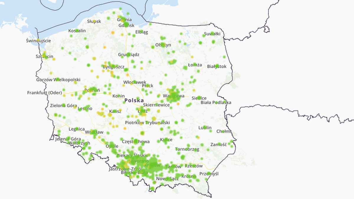 Smog w Polsce - 8 października 