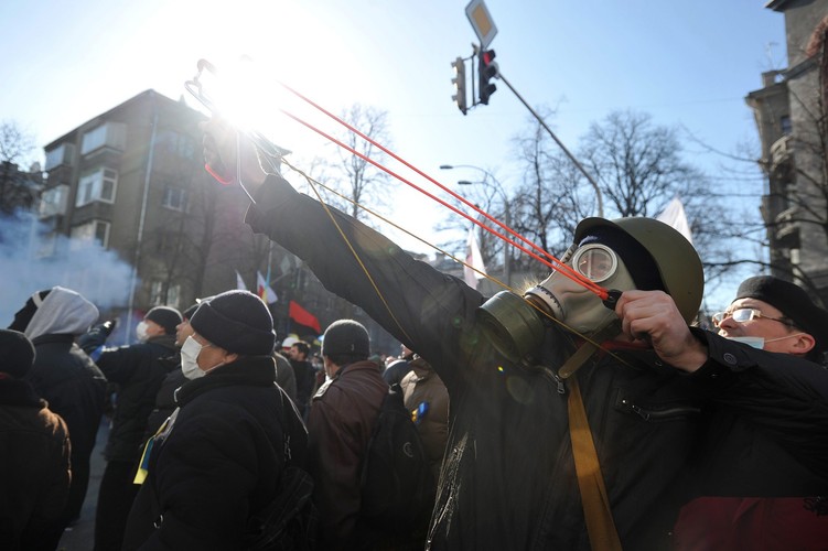 Protesty na Ukrainie. Fot. EPA/ALEXEY FURMAN/PAP/EPA