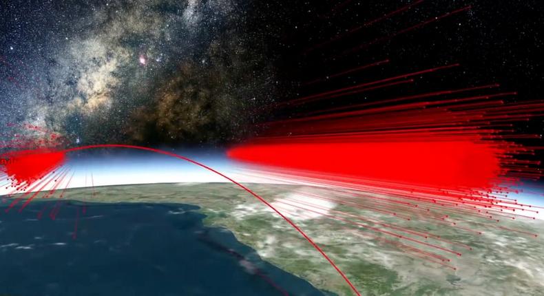 india anti satellite missile asat test mission shakti space debris junk cloud field orbit simulation march 2019 analytical graphics inc 3