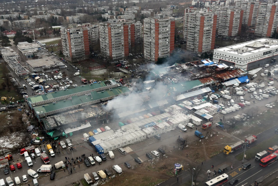 Fotografije požara u kineskom tržnom centru iz vazduha