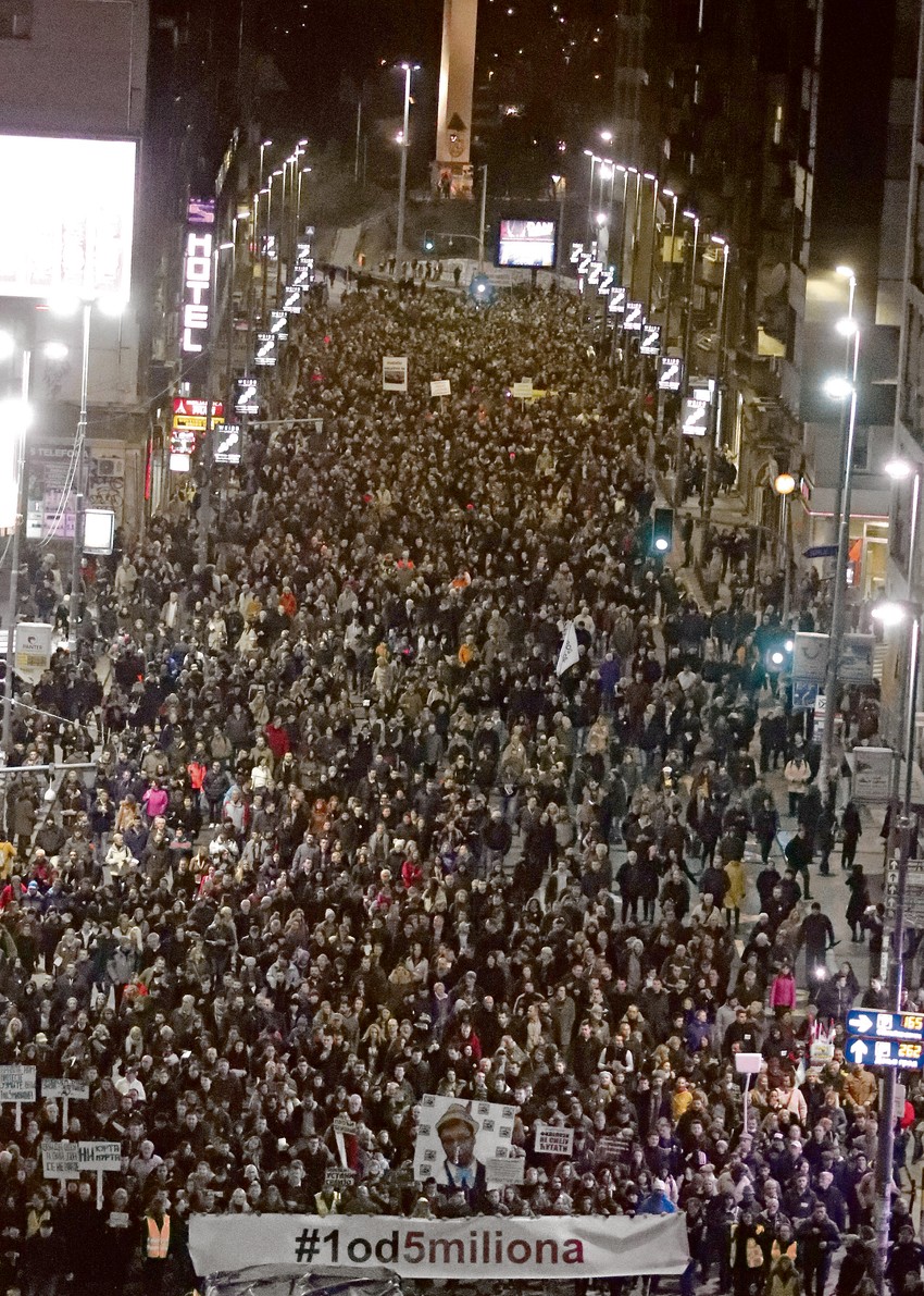 Protest započeo nakon napada na Borka Stefanovića