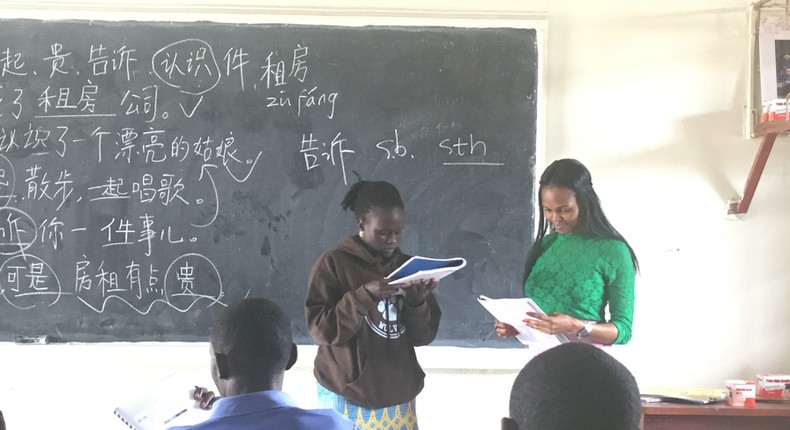 A teacher in Uganda