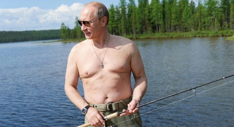 Vladimir Putin goes fishing in Russia's Tyva region during his vacation