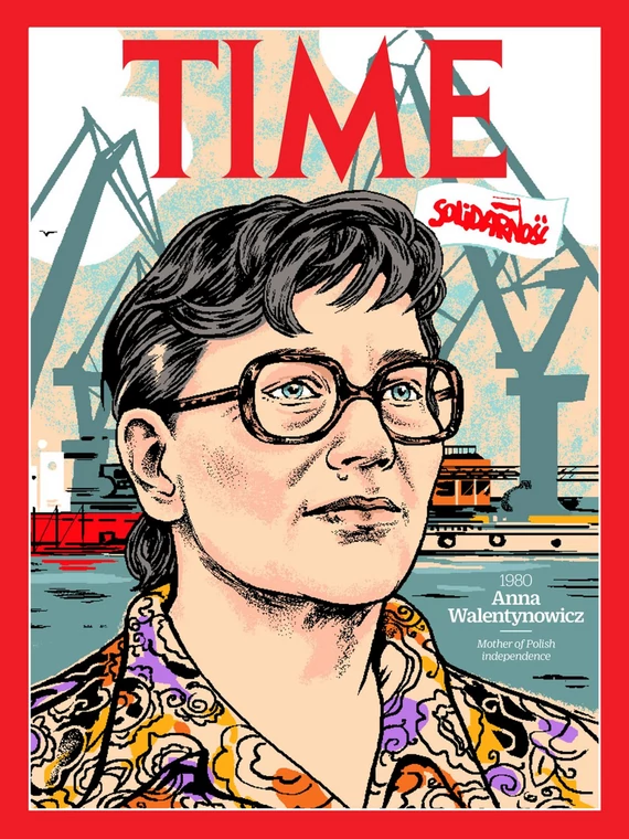 Anna Walentynowicz Kobietą Roku 1980 tygodnika "Time" - okładka