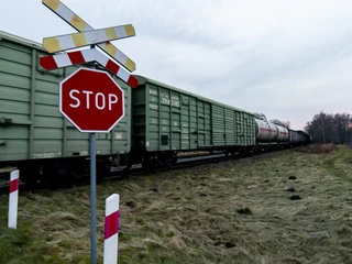 Skład towarowy z cysternami. Okolice Braniewa, kilkaset metrów od kolejowego przejścia granicznego z Obwodem Kaliningradzkim