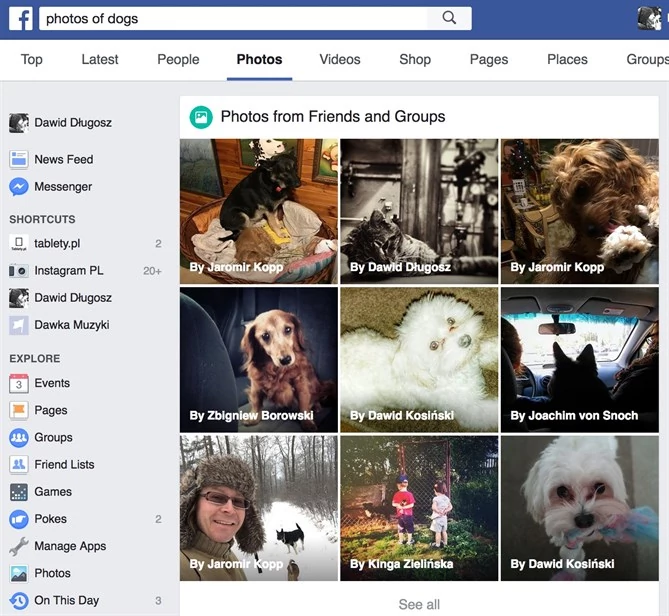 Facebook pozwala wyszukiwać zdjęcia na podstawie słów