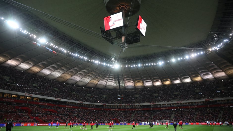 Stadion PGE Narodowy przed meczem Polski z Albanią