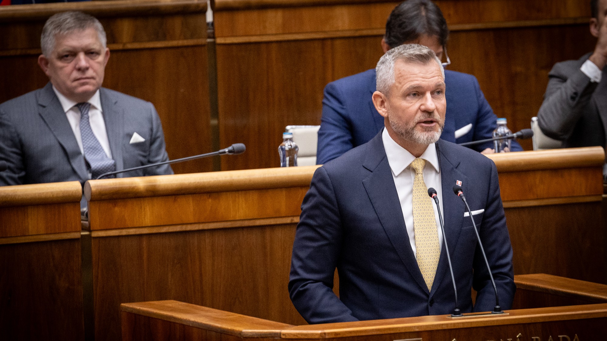 Peter Pellegrini počas svojho vystúpenia v Národnej rade SR