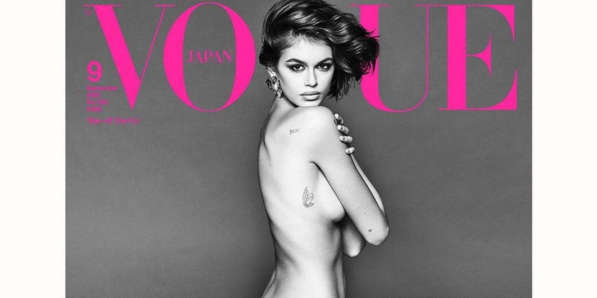 Kaia Gerber na okładce magazynu "Vogue"