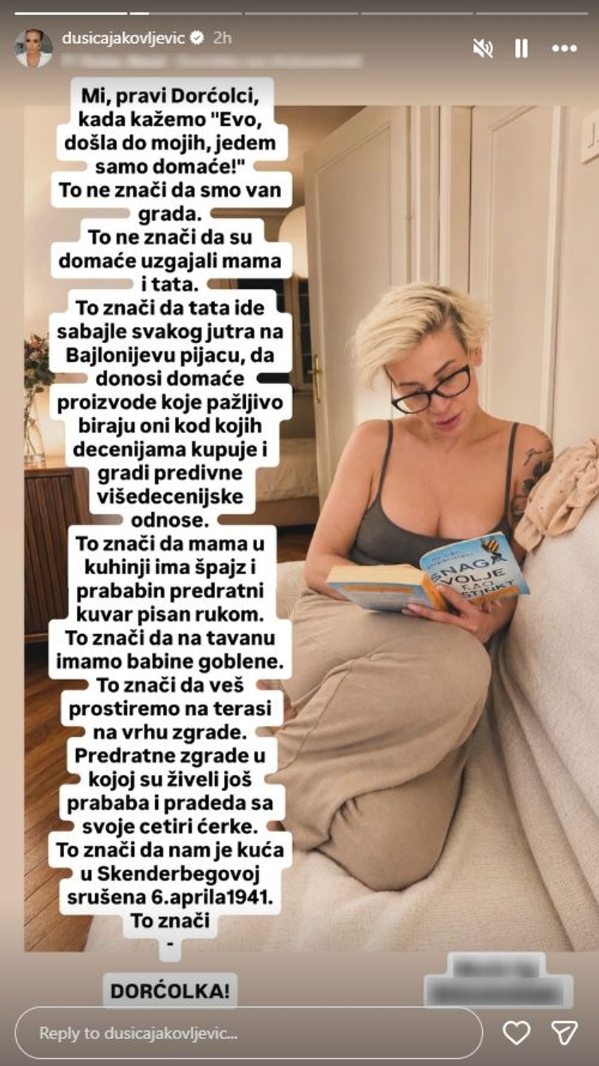 Dušica Jakovljević o poreklu i porodičnom gubitku: Babin goblen, prababin kuvar