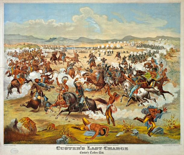 Ostatnia walka generała Custera w bitwie nad Little Bighorn, 25 czerwca 1876 r.