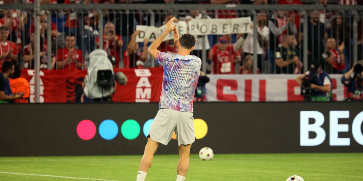 Robert Lewandowski został ciepło przyjęty na Allianz Arena. 