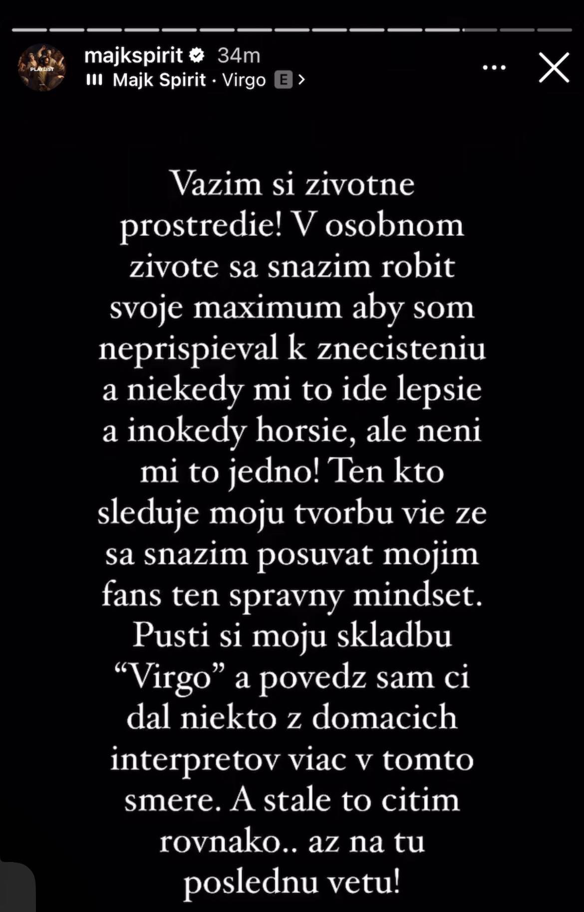 Majk Spirit sa vyjadril na tému klimatickej krízy.